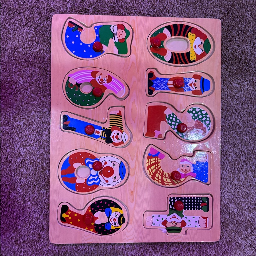 Colorful Clown Puzzle for Kids